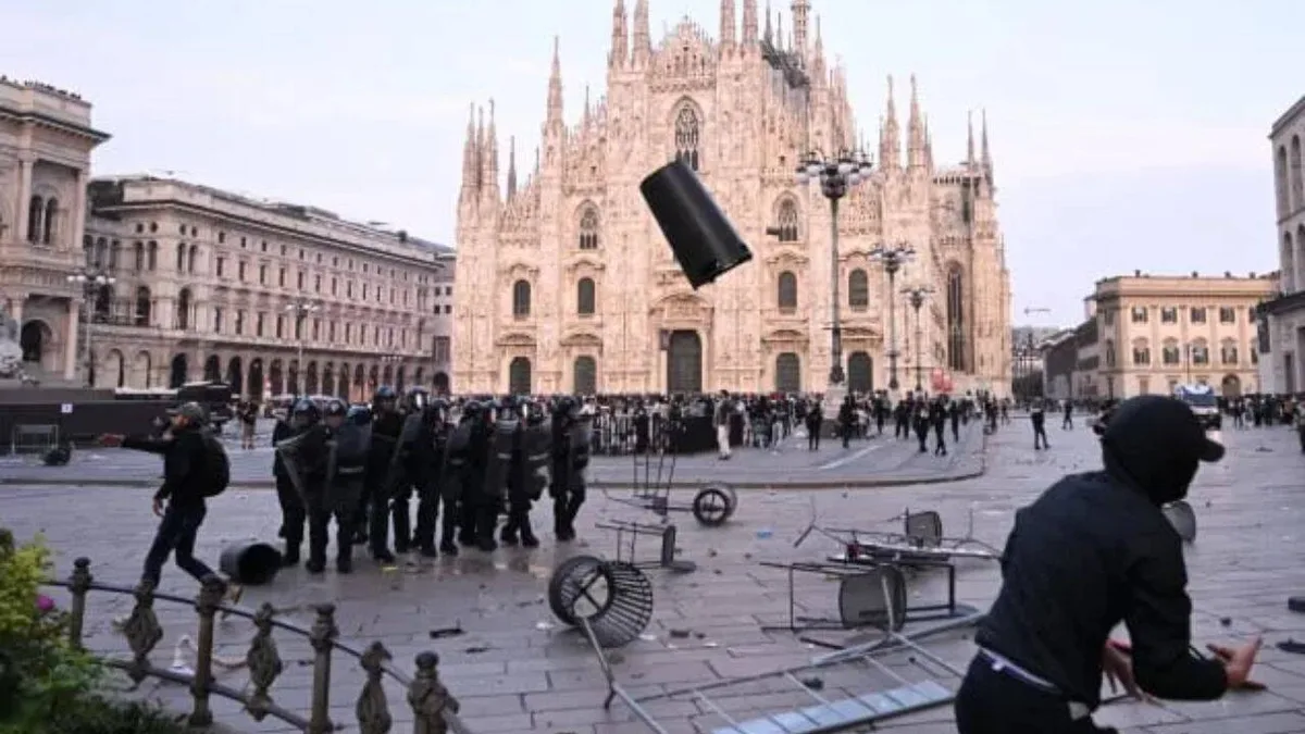Cost-of-living protests: Italian police clash with protesters in Milan, Bologna