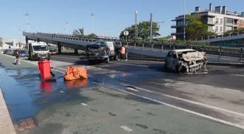 Acidente em Algés. Condutor detido sem carta de condução