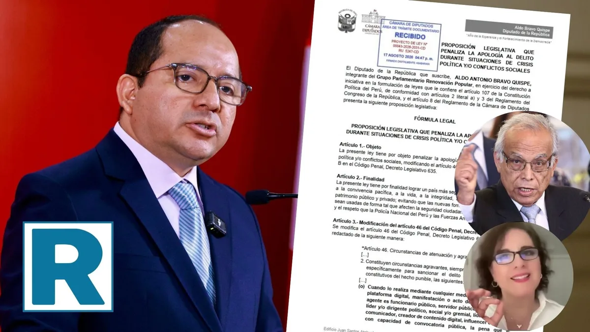 Renovación Popular propone ley que castigue con cárcel a quienes hagan “apología del delito” durante crisis política