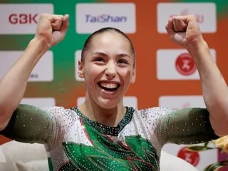 Gymnastique artistique. Kaylia Nemour en or à la poutre, troisième titre pour l’Algérienne aux Jeux méditerranéens