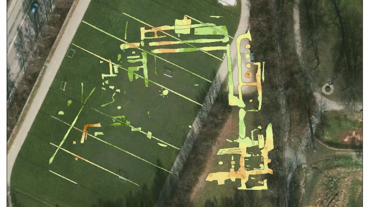 Radar encontra um mosteiro medieval perdido sob um campo desportivo na Dinamarca