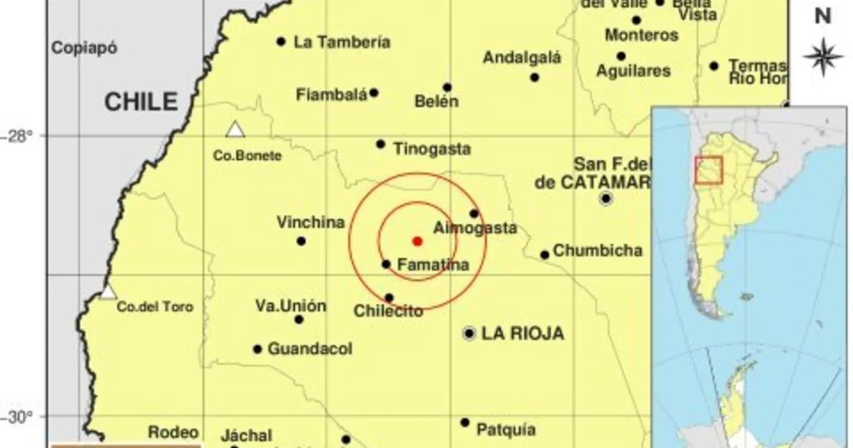 Un sismo de 5,4 sacudió a La Rioja y varias provincias aledañas