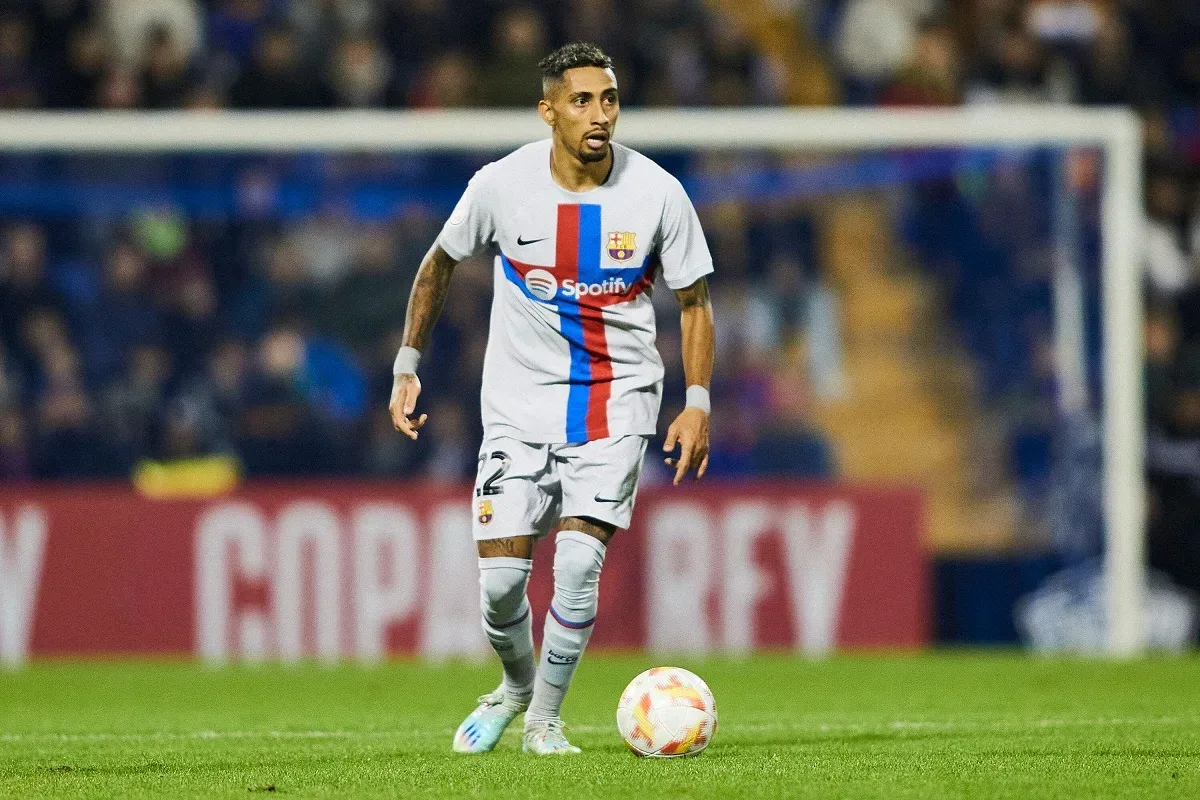 Raphinha não treina e segue como dúvida do Barcelona contra o Getafe