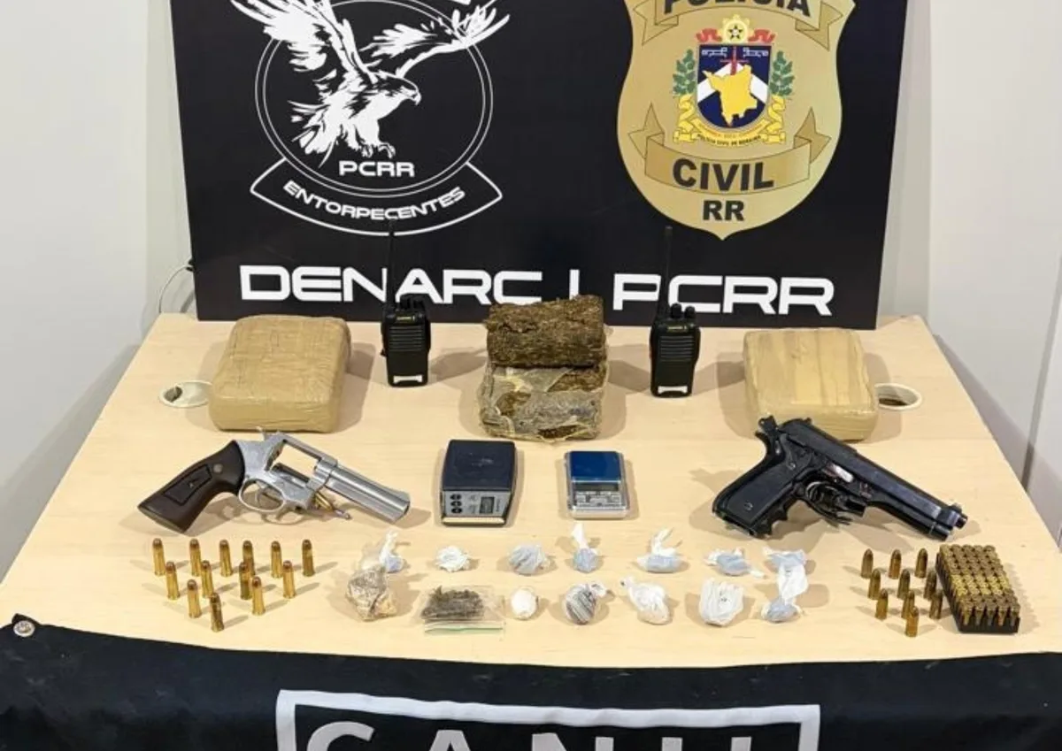 Trio é preso com armas, quase 80 munições e drogas em operação no João de Barro, em Boa Vista