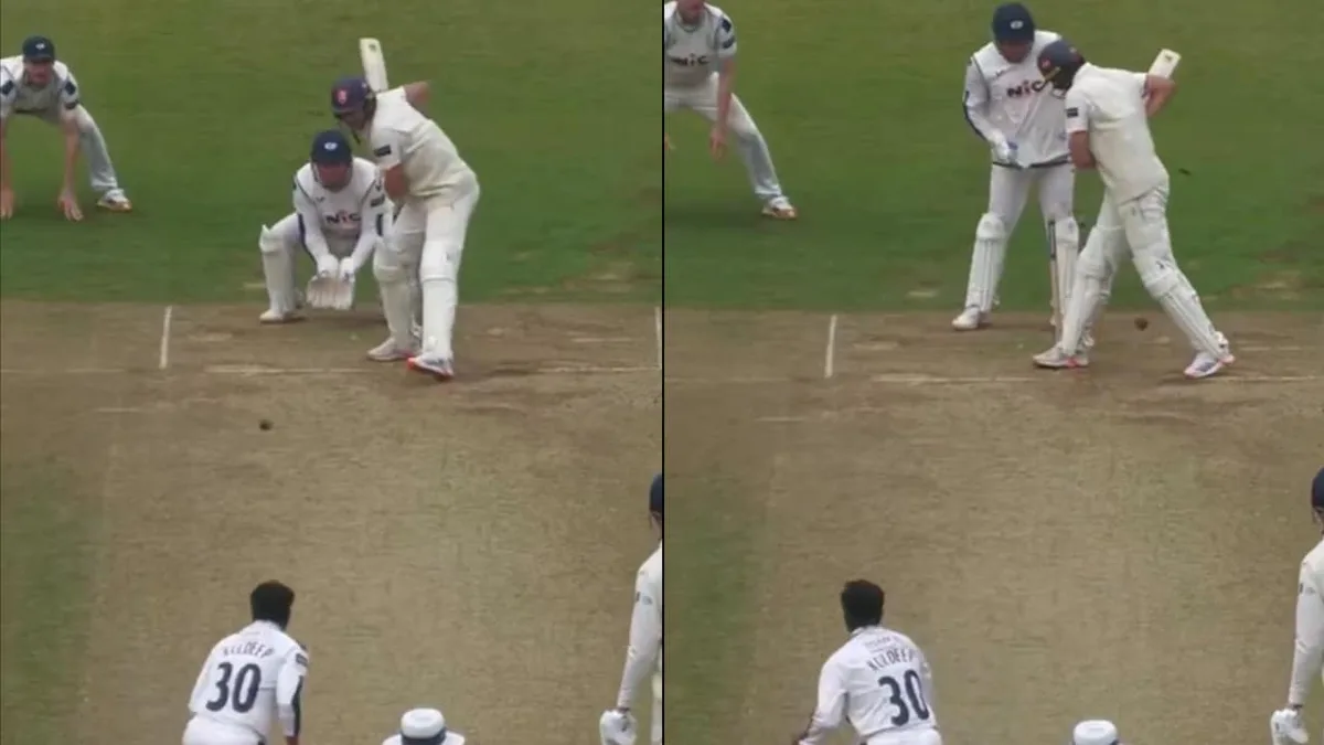 Batter Leaves Kuldeep Yadav's Delivery, What Happens Next Shocks Everyone. Watch