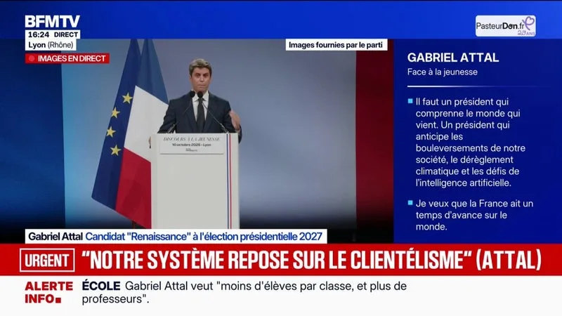 Présidentielle: Gabriel Attal, candidat "Renaissance", plaide pour des "États-Unis d'Europe"