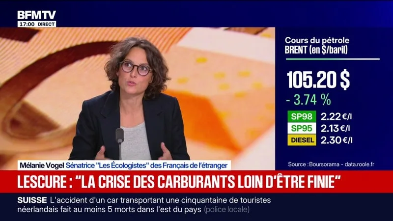 Prix des carburants: "Le problème fondamental, c'est notre dépendance aux énergies fossiles", estime Mélanie Vogel, sénatrice Les Écologistes