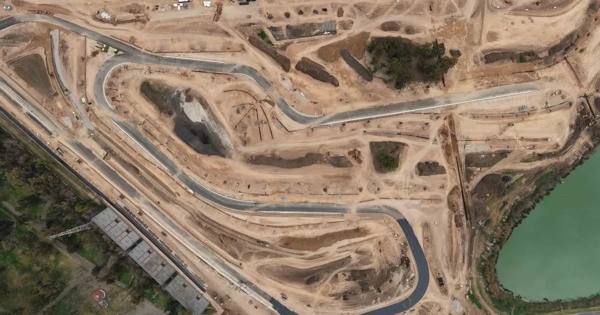 La megaobra en el Gálvez ya supera el 60%: la impactante imagen desde las alturas del trazado que sueña con la F1