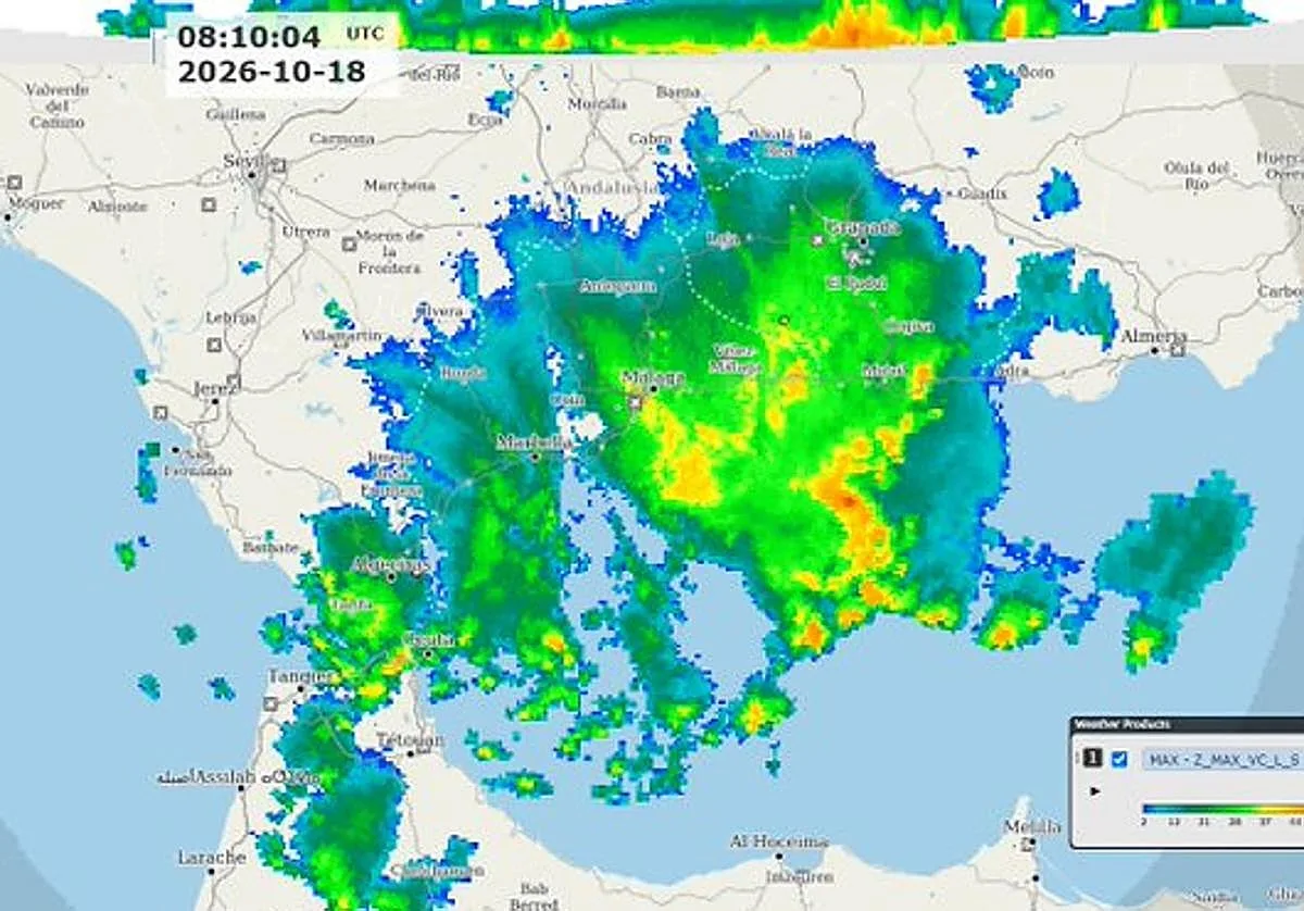 La dana Adam pone en alerta a Andalucía: dónde lloverá con más fuerza este domingo