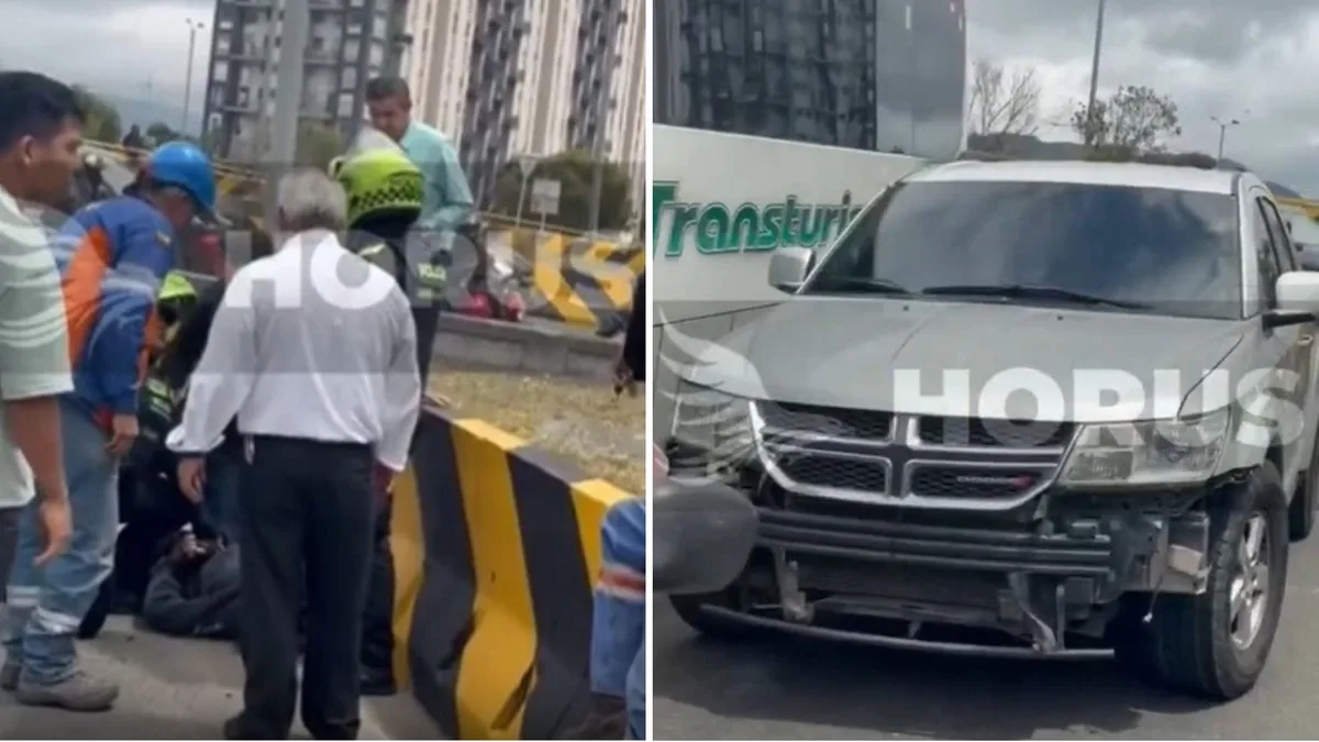 Conductor atropelló a dos presuntos delincuentes tras un robo en el norte de Bogotá: todo quedó en video
