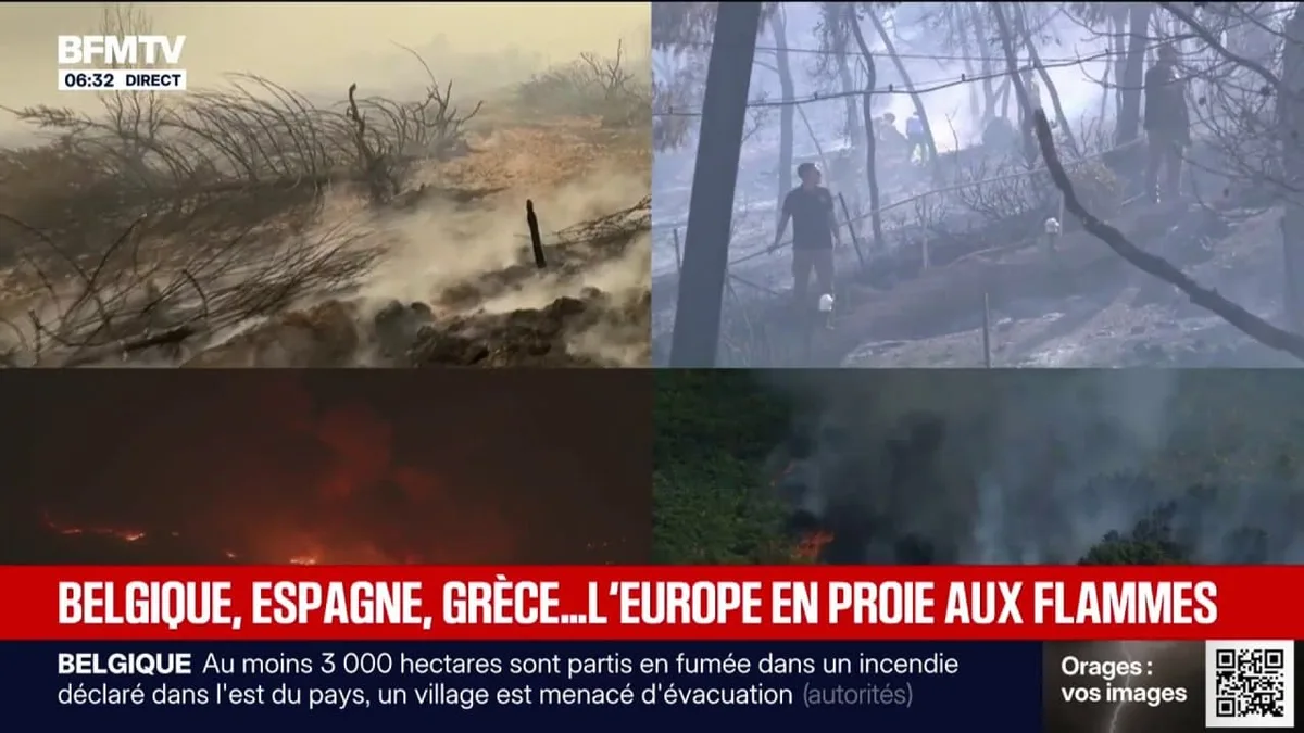 Belgique, Espagne, Grèce, Pays de Galles... l'Europe en proie aux flammes