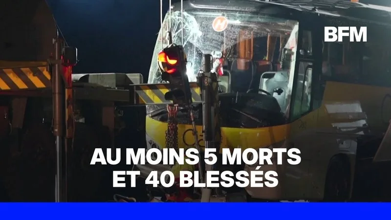 Suisse: au moins cinq morts et 40 blessés dans l'accident d'un car de tourisme