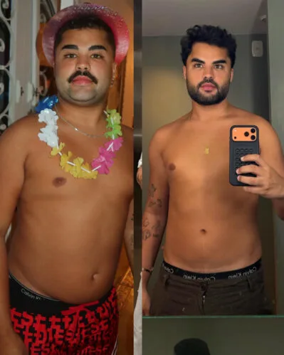 Lucas Guedez impressiona com antes e depois após perder mais de 20 kg: “Agora tenho um pescoço”; veja Lucas Guedez (Foto: Globo/ Beatriz Damy)