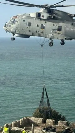 Historic cannons airlifted for restoration