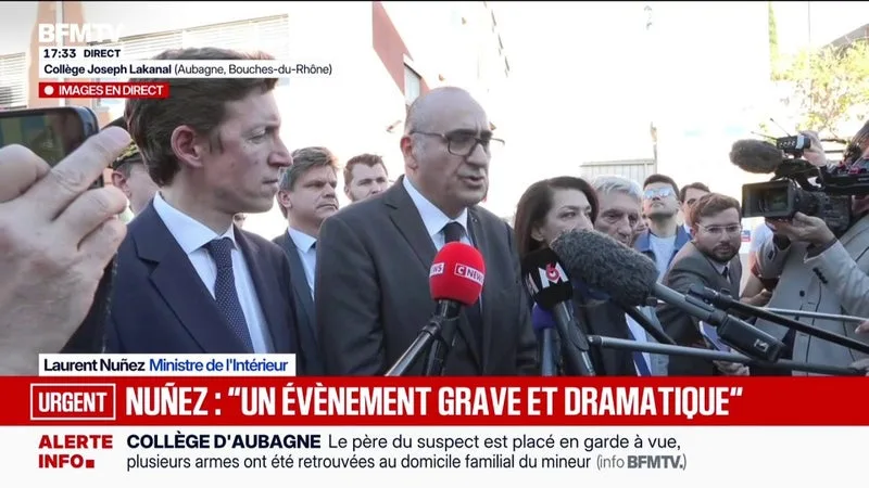 Tir dans un collège à Aubagne: "C'est un fait extrêmement grave", déclare le ministre de l’Intérieur Laurent Nuñez