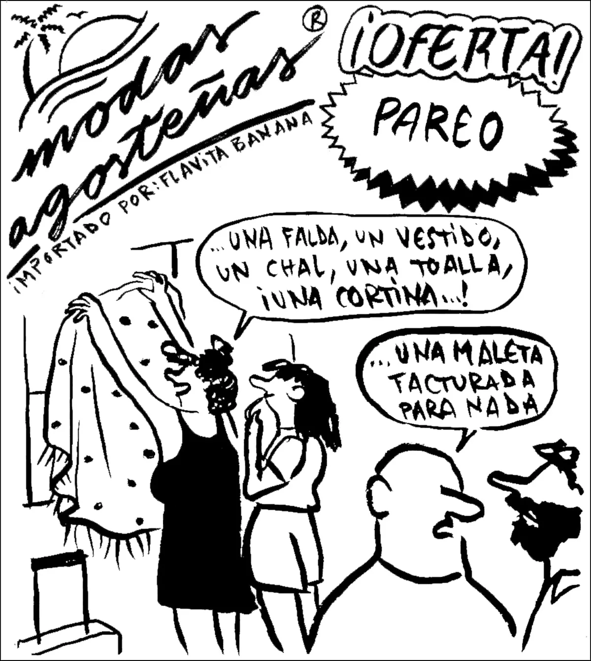 Moda agosteña de Flavita Banana: el pareo