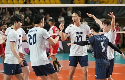 남자 배구대표팀, 바레인과 2차 평가전도 완승…임동혁 13점