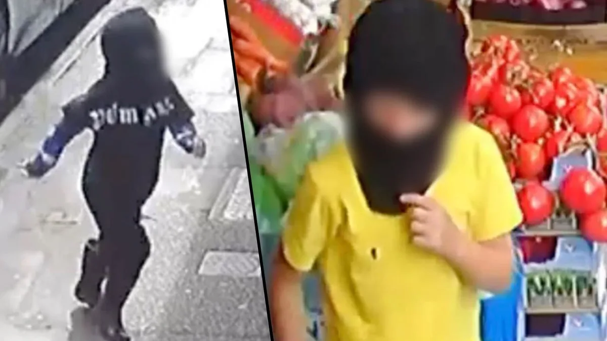 Schockierende Aufnahmen - Kinder mit Sturmhaube gehen auf Raubzug