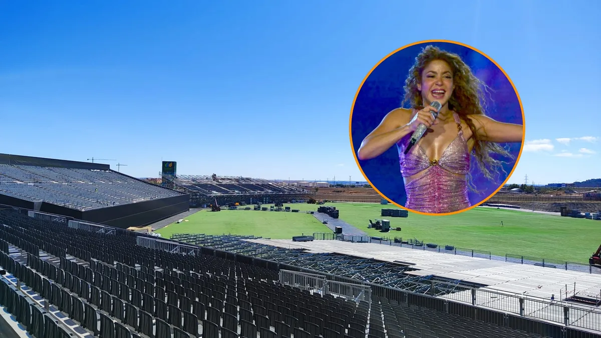 Entramos en el estadio Shakira que se construye en Madrid: obras “24 horas al día” para una residencia europea con ‘parque temático’ en honor a la cultura latina