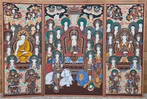 제11회 천태예술공모대전 대상에 황체상 '삼신불도'