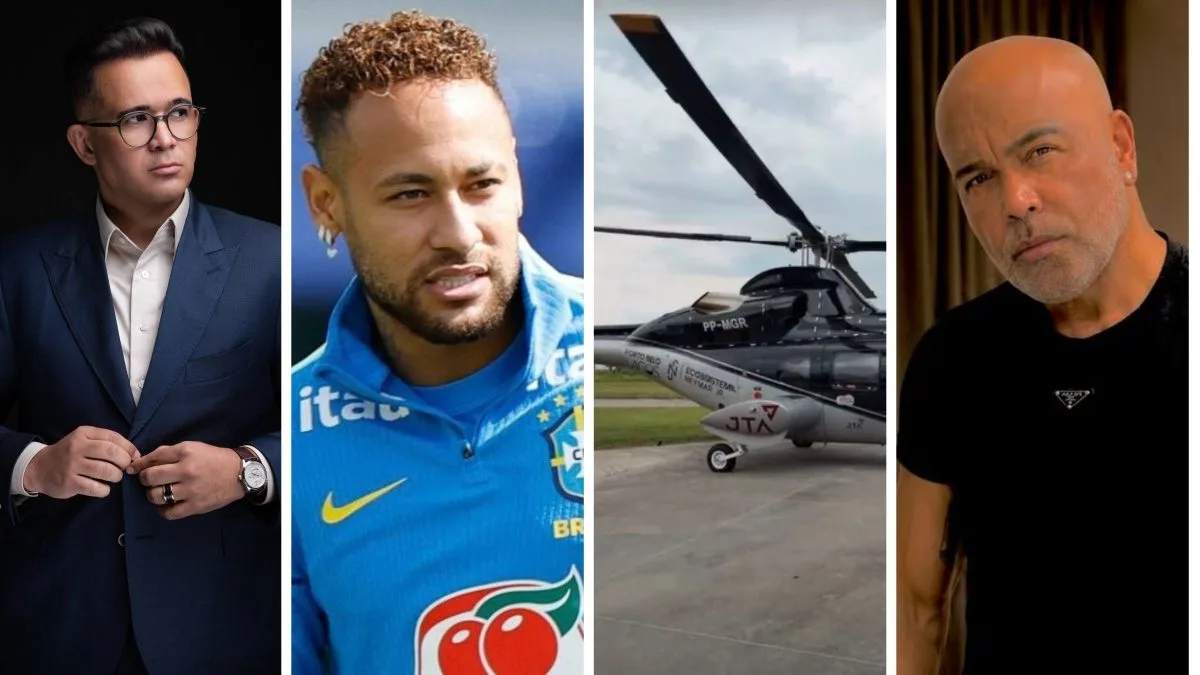 Helicóptero que desapareceu com Bruno Avelar e Rick, da dupla com Renner, não é de Neymar; aeronave é de empresa de SC
