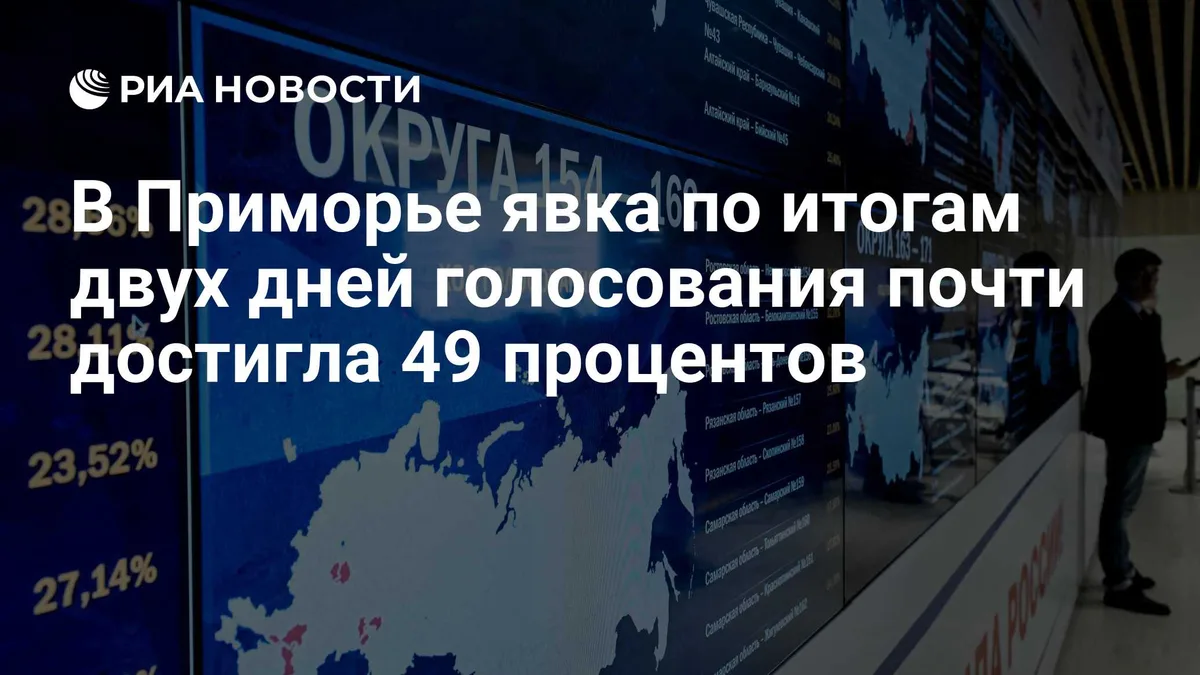 В Приморье явка по итогам двух дней голосования почти достигла 49 процентов