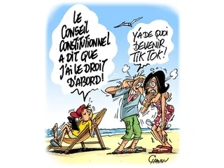 Le dessin de Chaunu : les Sages ont tranché, les jeunes pourront continuer à aller sur TikTok