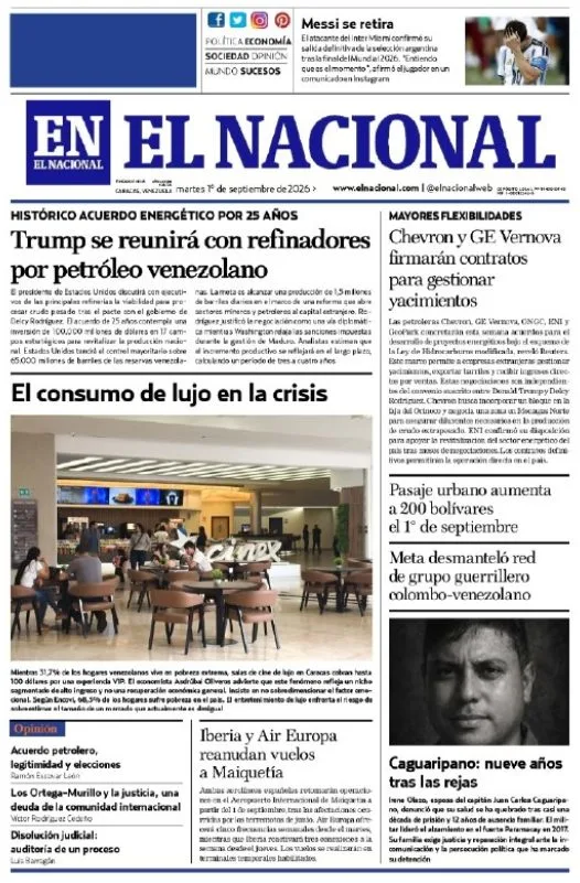 Portadas de este martes 1 de septiembre de 2026