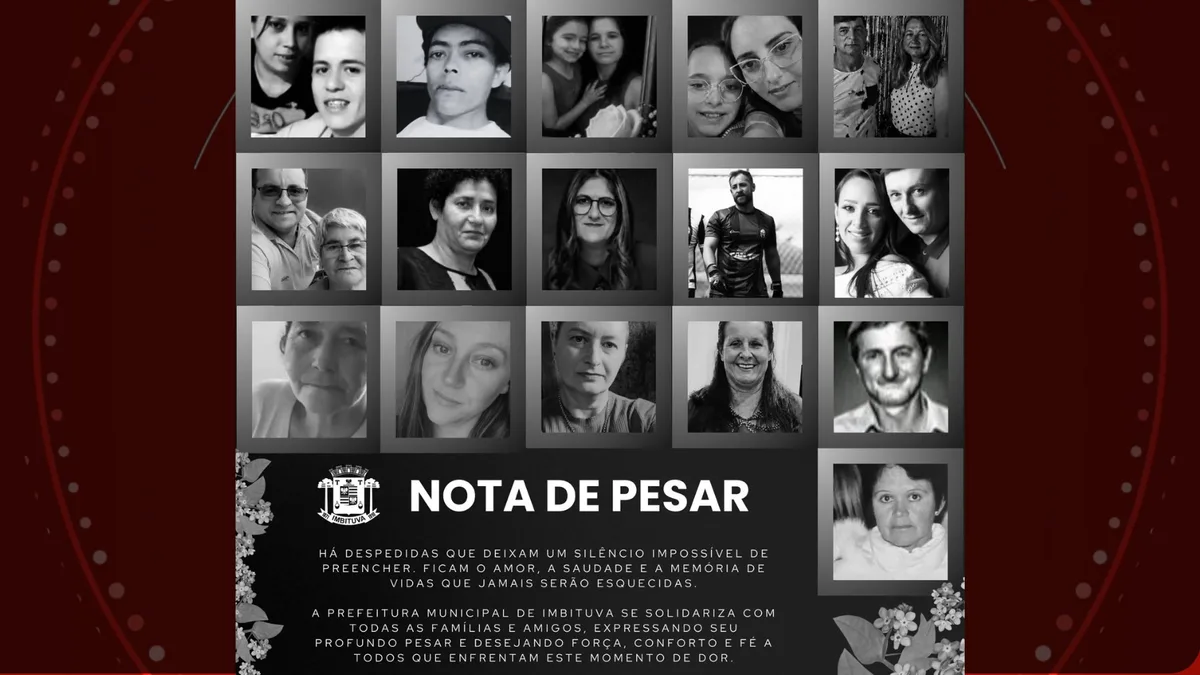 Prefeitura divulga fotos de vítimas de acidente entre micro-ônibus e carreta que deixou 23 mortos no Paraná