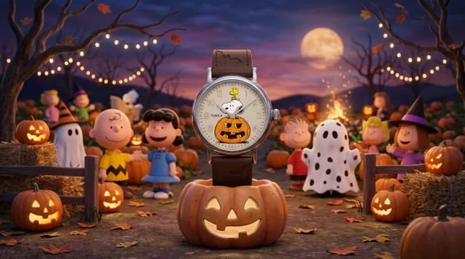 Timex lança relógio de Halloween do Snoopy com iluminação especial e pulseira com morcegos