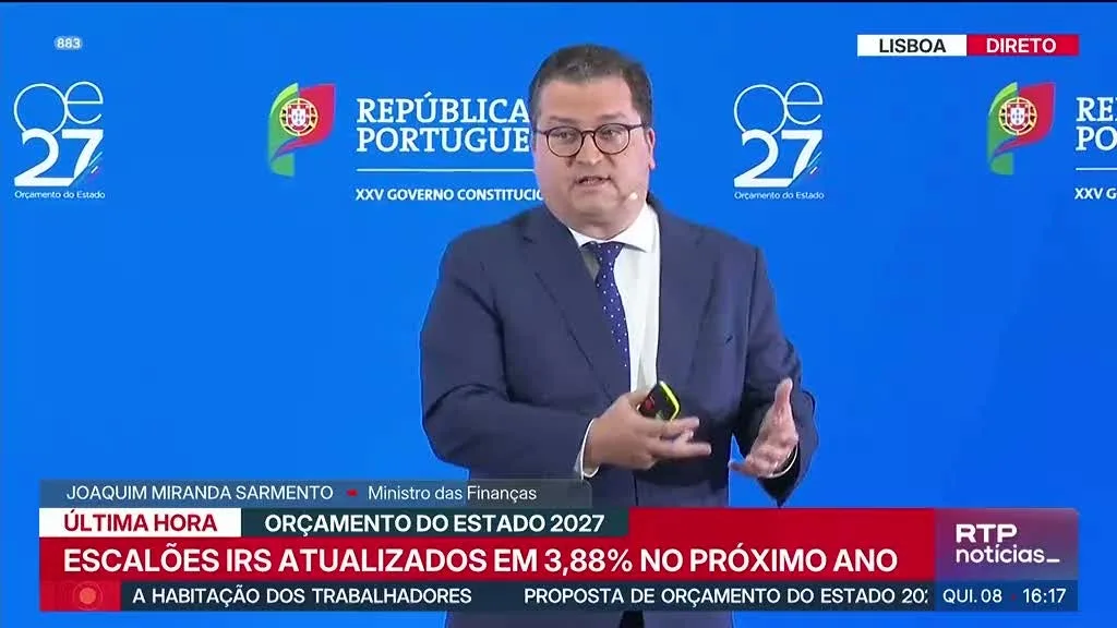 Apresentação da proposta de Orçamento pelo ministro das Finanças