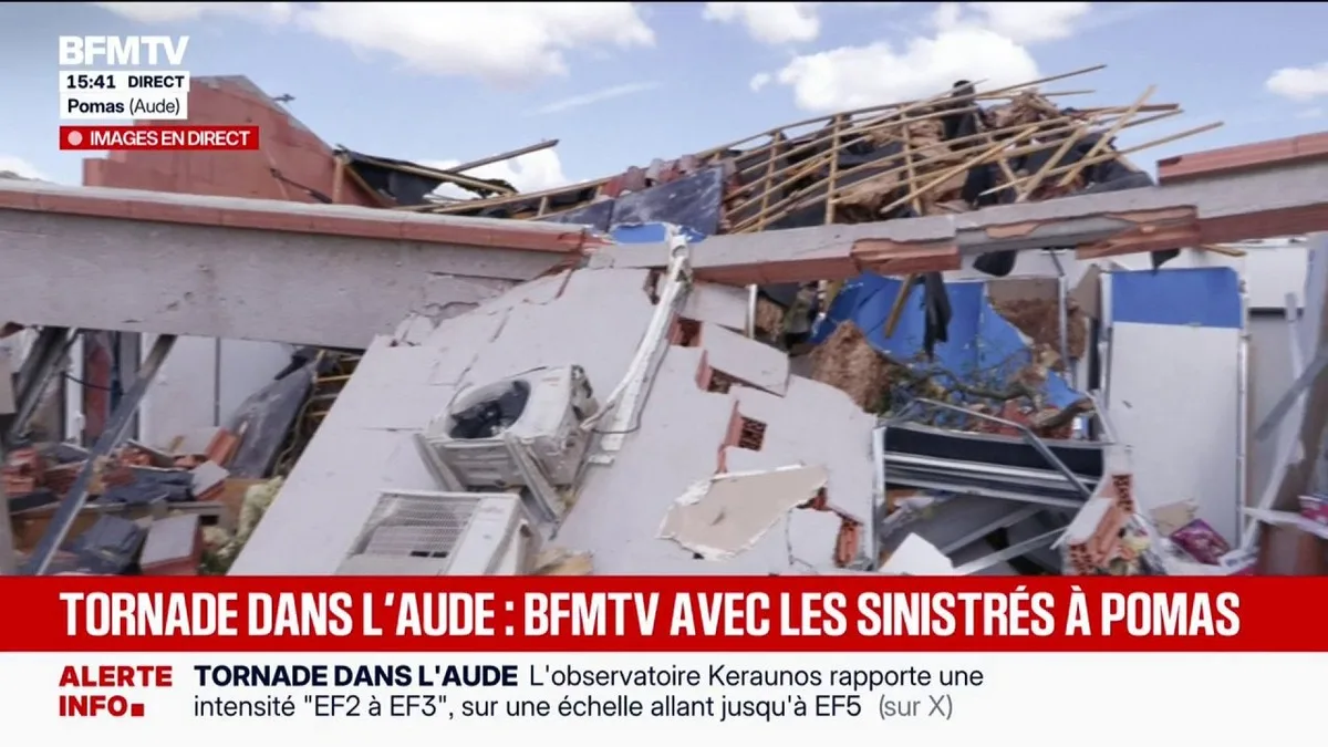 Tornade dans l'Aude: "Il y a tout à reconstruire", déplore ce sinistré