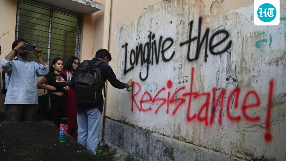 Political graffiti is back on Jadavpur University’s whitewashed walls