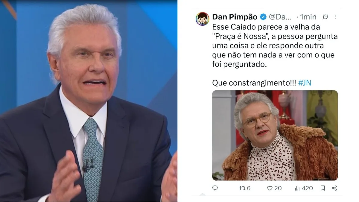 Caiado foge de perguntas, irrita apresentadores e vira meme nas redes: ‘Quer ganhar no grito’