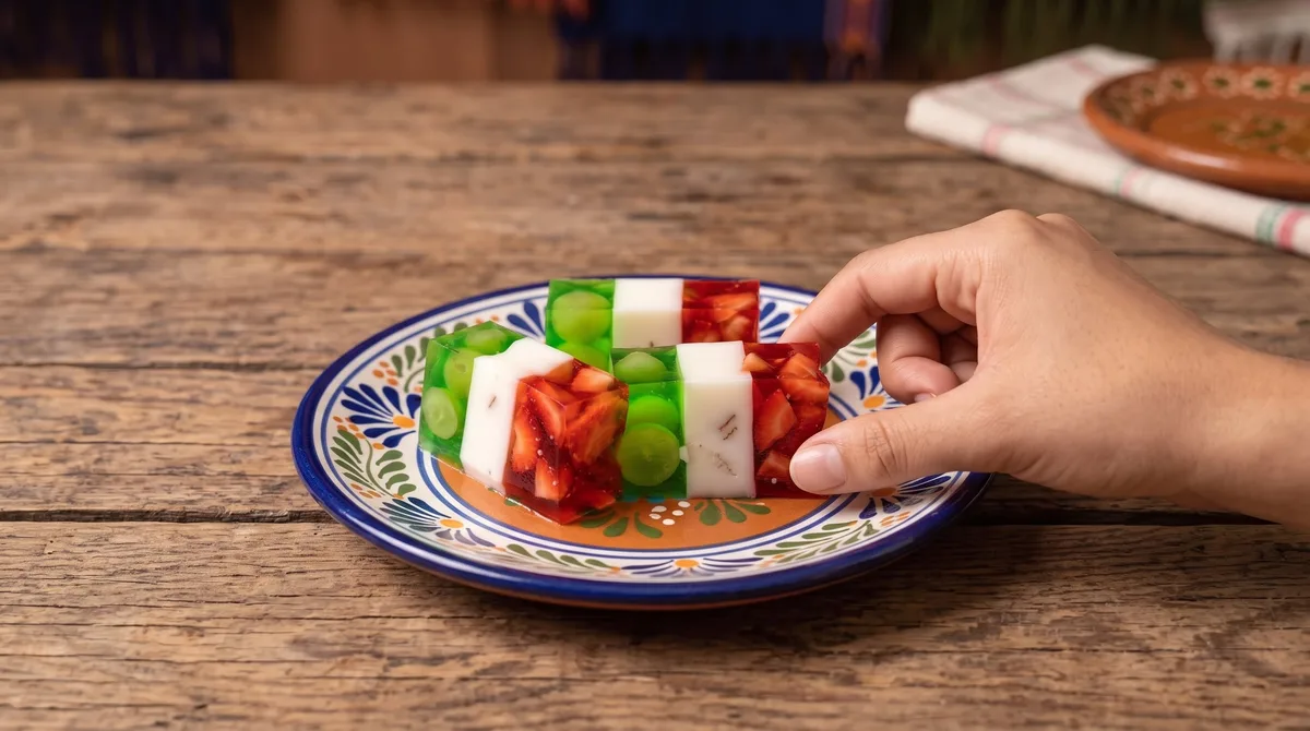 Gelatina tricolor vegana: la versión sin lácteos para el 15 de septiembre