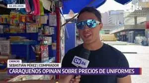 Caraqueños opinan sobre precios de uniformes escolares
