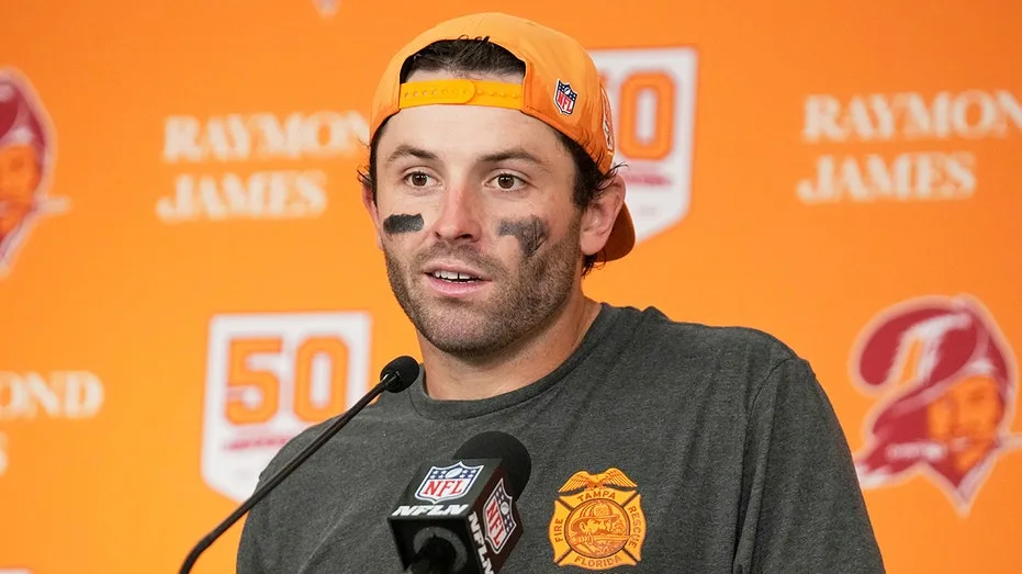 Baker Mayfield loses bet to coach Todd Bowles, has 'rough couple of days' including at press conference