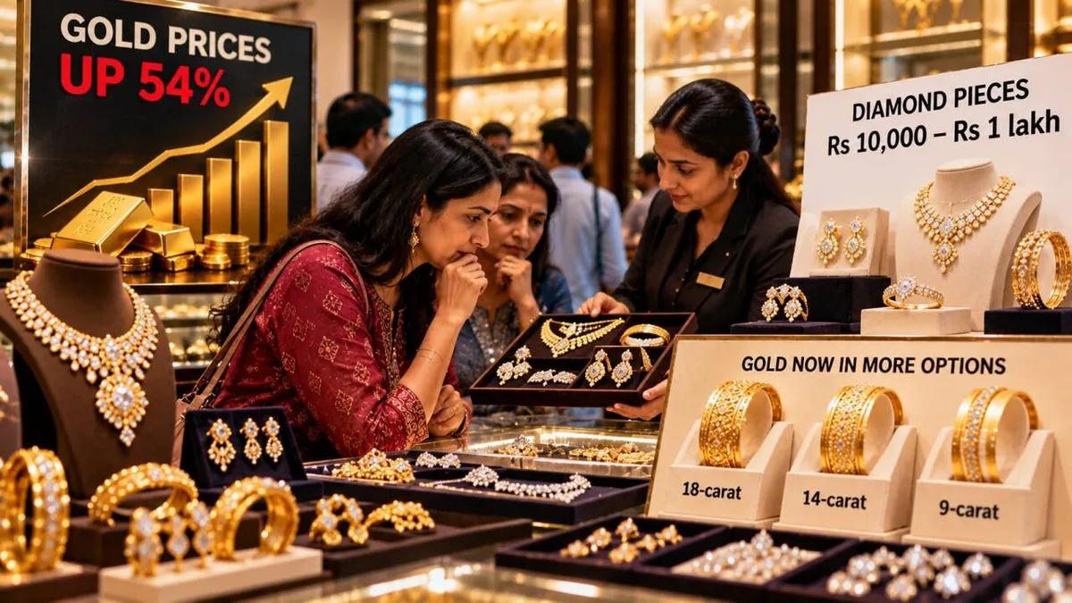 Gold prices surge 54%; jewellers use 9K, 14K, 18K gold for diamond pieces