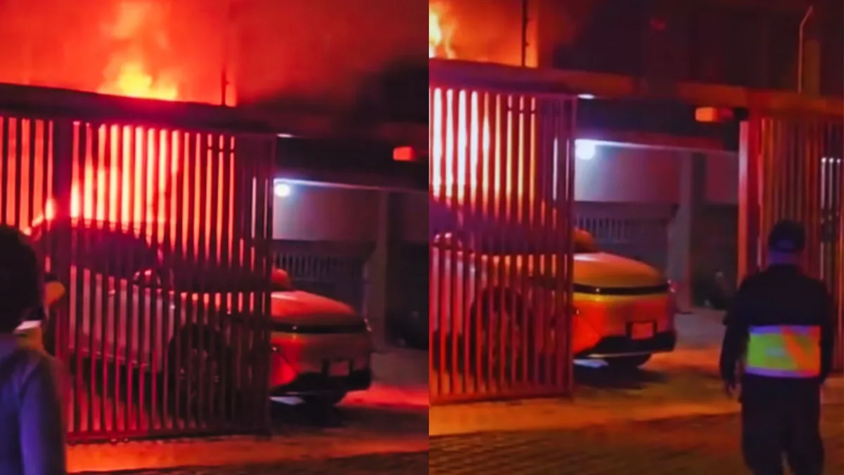 Una camioneta híbrida comprada hace un mes explota y se incendia en un estacionamiento de La Molina