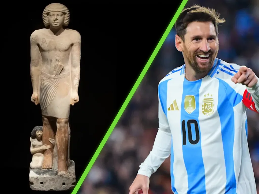 Arqueólogos hallaron una estatua de "Messi" en Egipto: una pieza única de alguien con el mismo nombre del futbolista