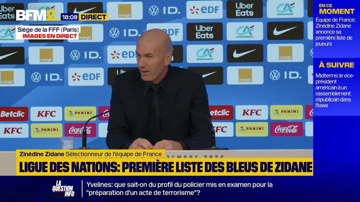 Équipe de France: "Kylian Mbappé sera mon capitaine", annonce Zinédine Zidane