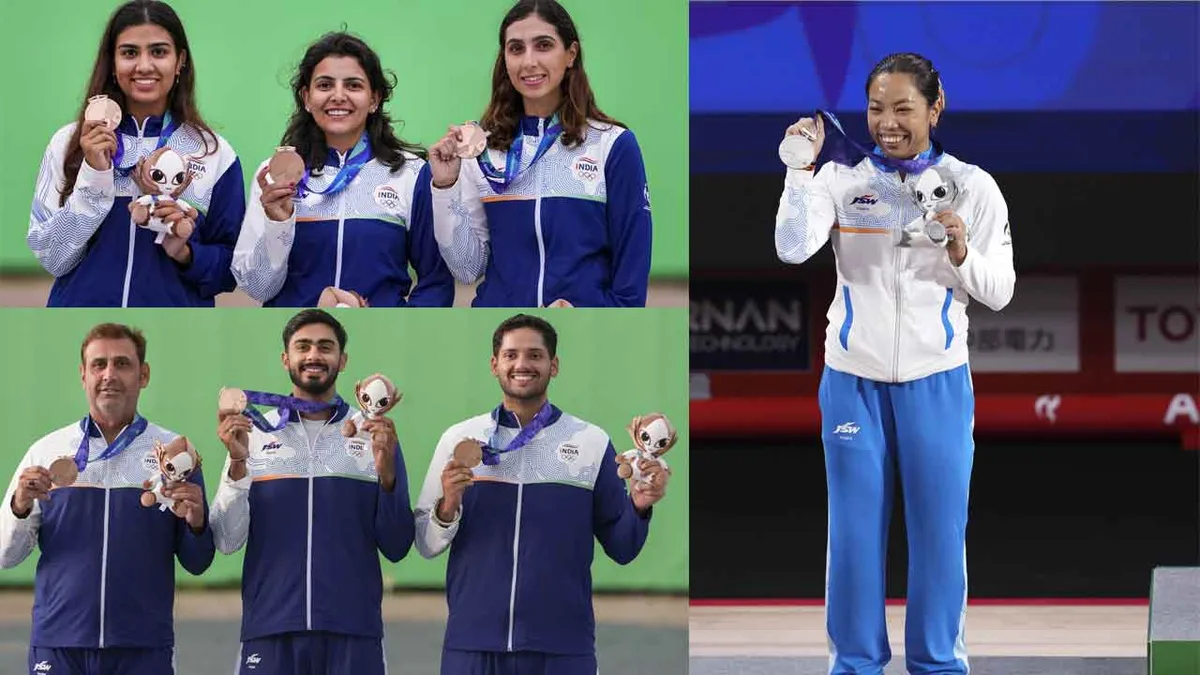 Asian Games 2026 Day 4: Mirabai Chanu ends Asiad medal wait; India win two skeet bronzes in shooting