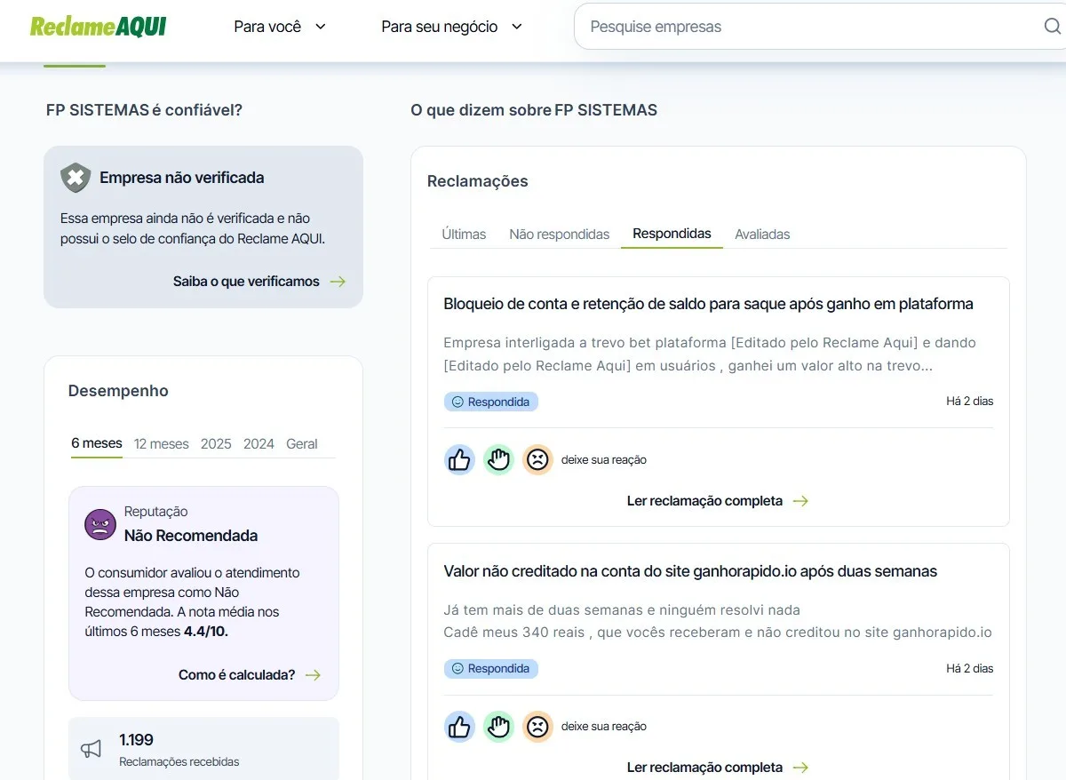 Apostadores de plataformas ilegais recorreram ao Reclame Aqui após bloqueio de saques, diz MPRJ