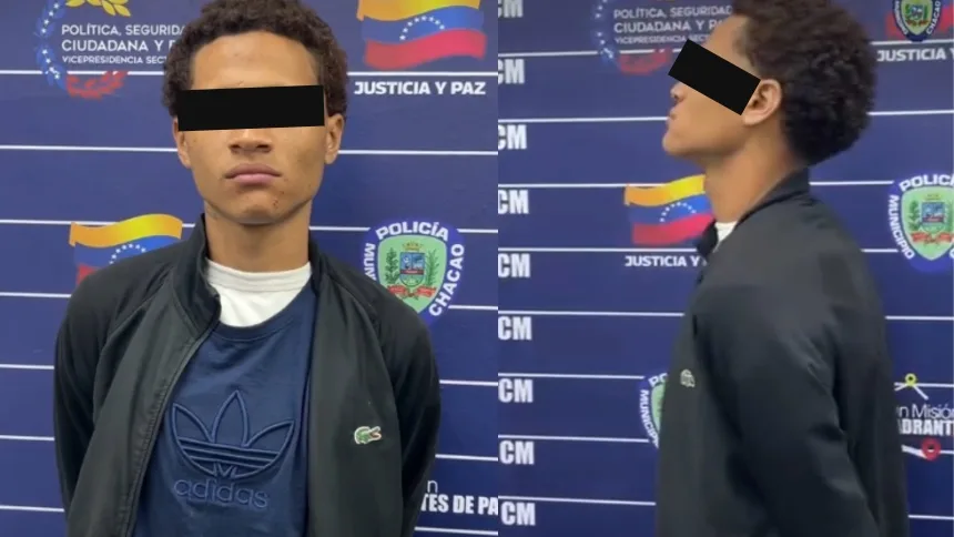 VIDEO: Cayó hombre que robó con un pico de botella a cuatro adolescentes en La Castellana, Chacao