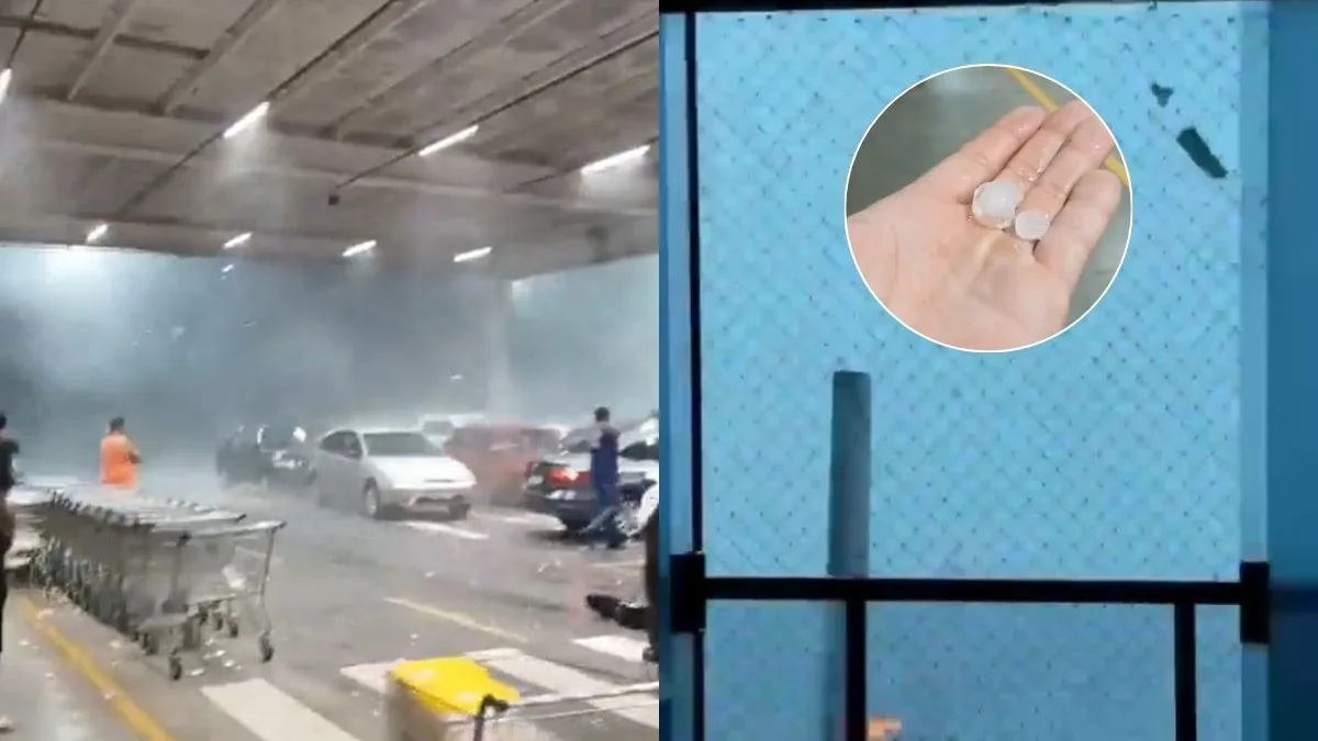 Temporal com granizo e ventos intensos assusta moradores de cidade mineira; mais de 120 mil ficaram sem luz