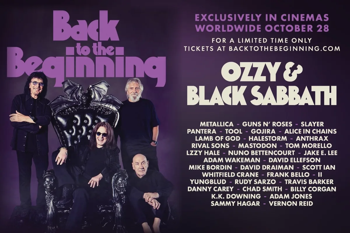 Filme do último show do Black Sabbath com Ozzy chega aos cinemas em 28 de outubro