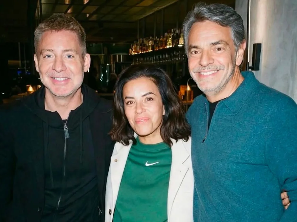 Adrián Suar, Eva Longoria y Eugenio Derbez: la inesperada reunión de amigos en Montevideo que podría acercarlos a un proyecto