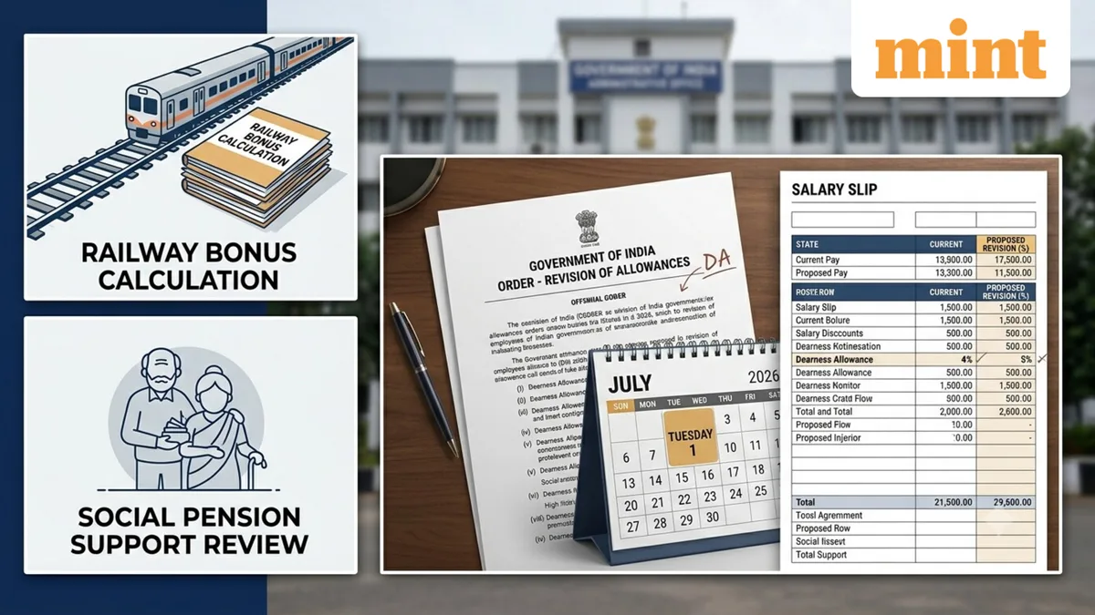 Dearness allowance hike: Cabinet skips July 2026 DA decision as railway bonus, social assistance plan get nod