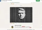 Grupo do PL no WhatsApp publica imagem de Flávio com referência a Mussolini