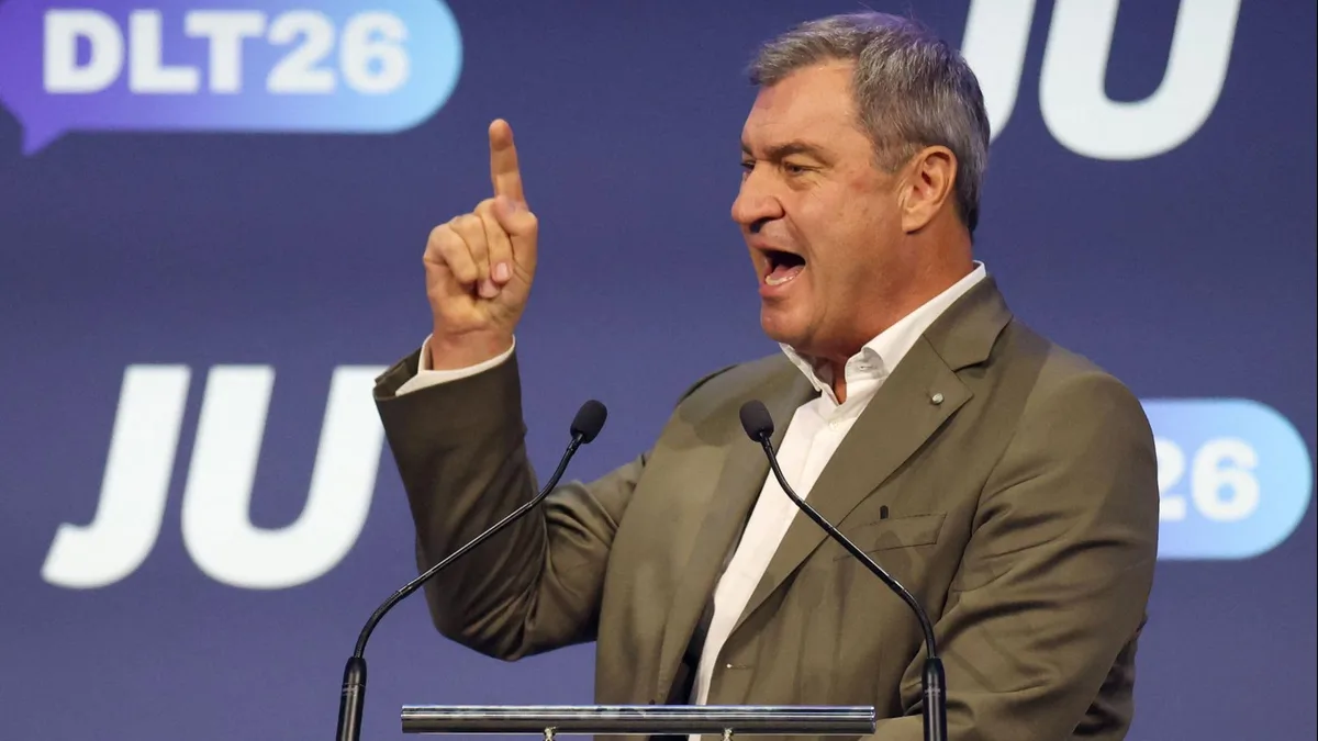 CSU-Chef Söder fordert bei Junger Union "Brandmauer nach links"